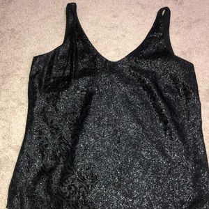 Black sleeveless shirt sparkle